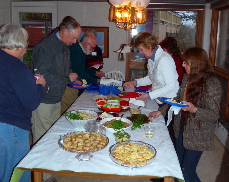 Guests eat well, too, at the South Dakota Progress fundraiser, Rapid City, SD, April 8, 2015. Photo by Bob Newland.
