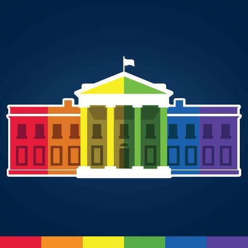 Rainbow White House, displayed as White House Twitter icon, 2015.06.26