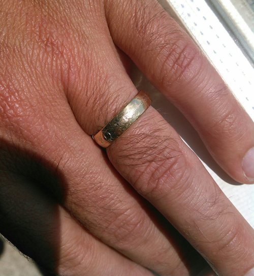 Cory's wedding ring, 13 years on...