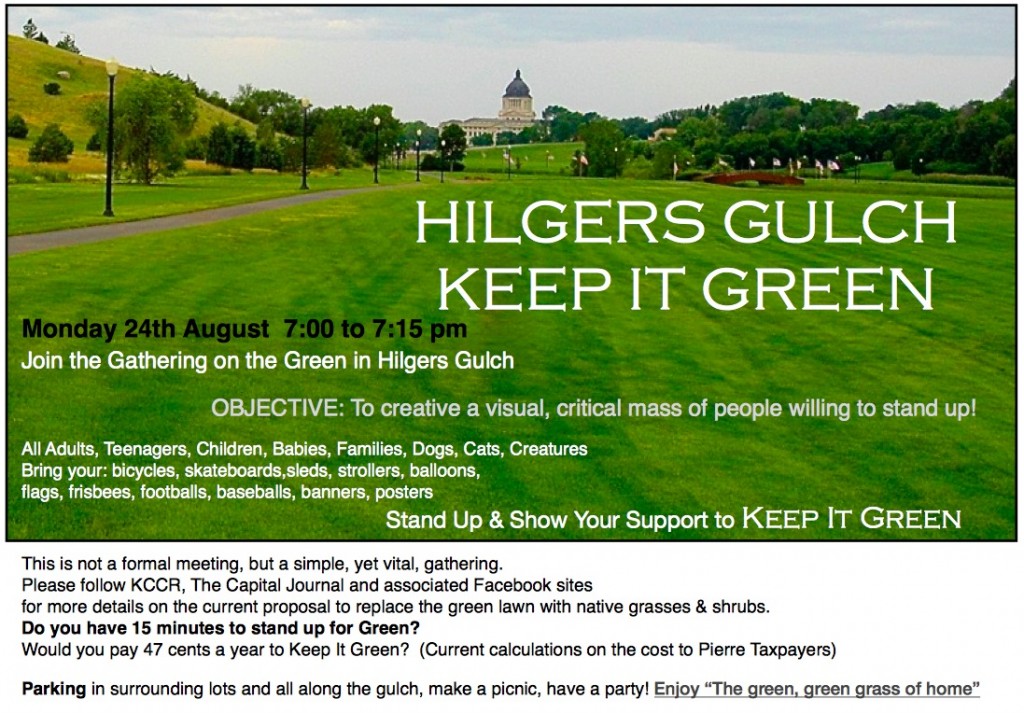 Hilger's Gulch protest poster, post by Bob Mercer, 2015.08.16.