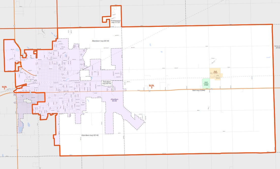 Aberdeen, as gerrymandered between District 2 and District 3, 2011.