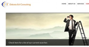 Dakota Educational Consulting uses this graphic to illustrate their superintendent search page... because your talent search isn't complete until a young male model in a suit climbs a ladder with a pair of binoculars.