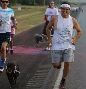 Scott Herman, now running with the dogs in Pierre on the state Board of Education. (Photo by Kernit Grimshaw, Facebook, 2015.08.08.)