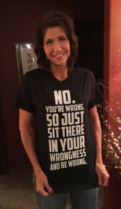 Maybe Kristi can buy these shirts for her entire staff.