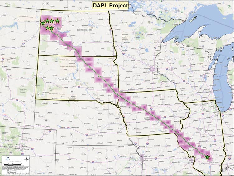 Dakota Access Pipeline route
