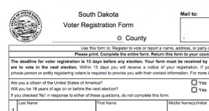 Click here to access official South Dakota voter registration form in PDF form!