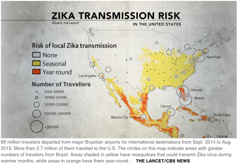 Lancet/CBS Zika US graphic
