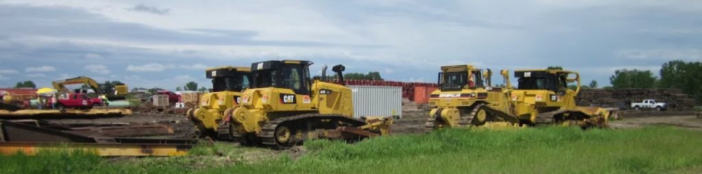 Earth-moving equipment at Huron staging area for Dakota Access pipeline. Photo: Mary Lou Davis, 2016.05.27.