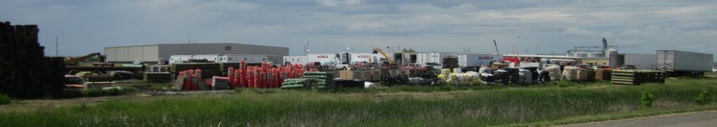 Michels Construction equipment at Huron staging area for Dakota Access pipeline. Photo: Mary Lou Davis, 2016.05.27.