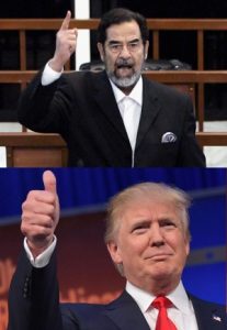 Saddam Hussein, Donald Trump