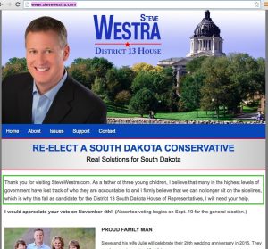 Westra back to the sidelines. (SteveWestra.com, screen cap, 2016.07.30.)