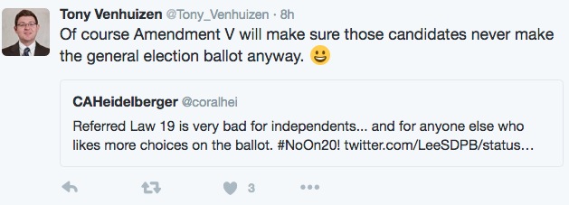 Tony Venhuizen, Tweet, 2016.08.15.