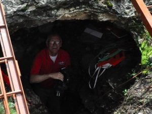 Woster's undisclosed location? Nope—just Kevin working on a story at Persistence Cave, Wind Cave National Park—photo from Facebook, 2015.06.11.
