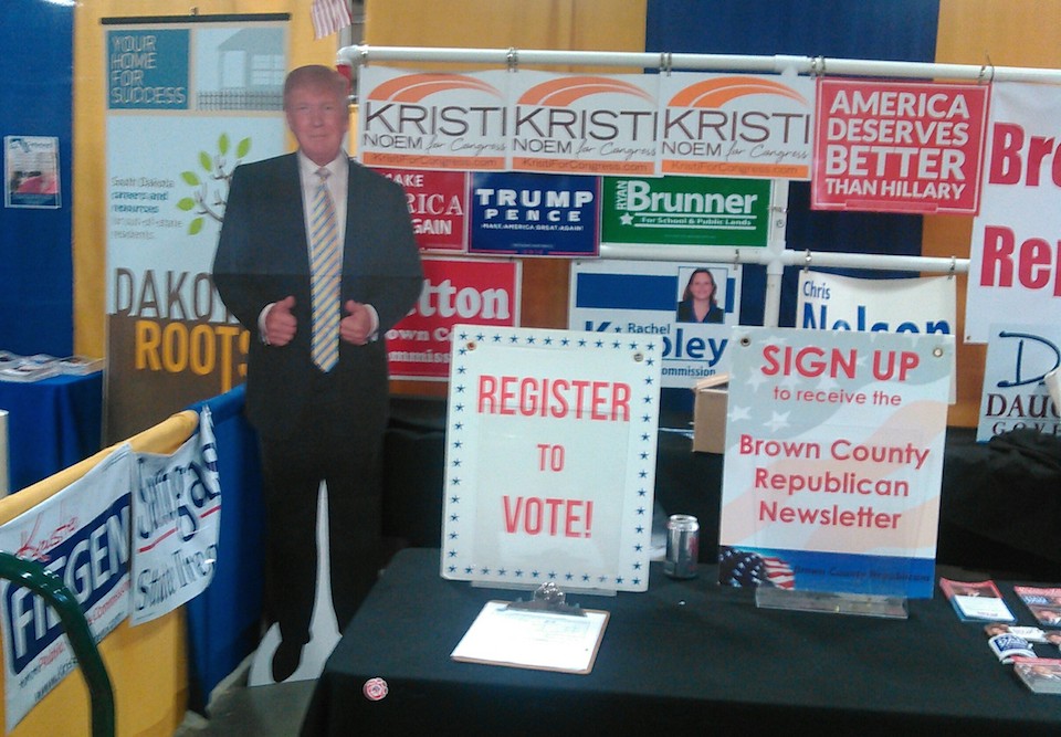 Brown County Republican booth, Brown County Fair, 2016.08.18.