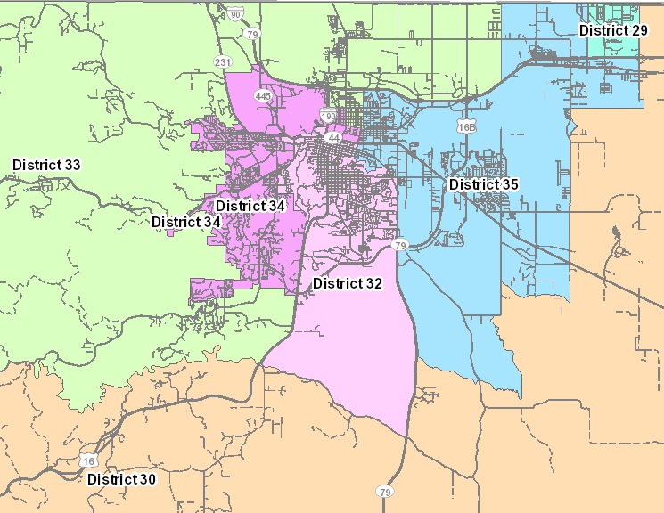 Rapid City area legislative districts