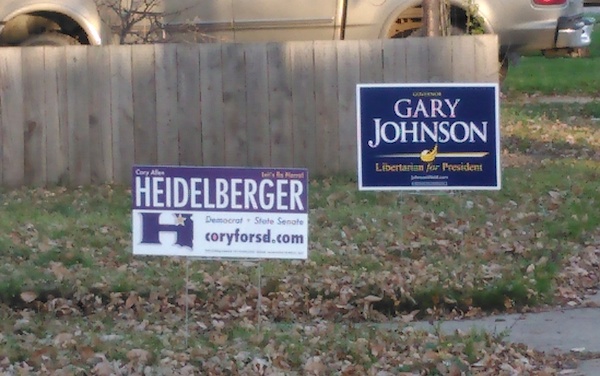 In the same yard—you know, I am 52% Libertarian....