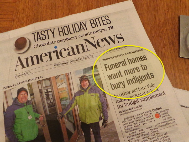 Aberdeen American News, 2016.12.14, p. 1A.