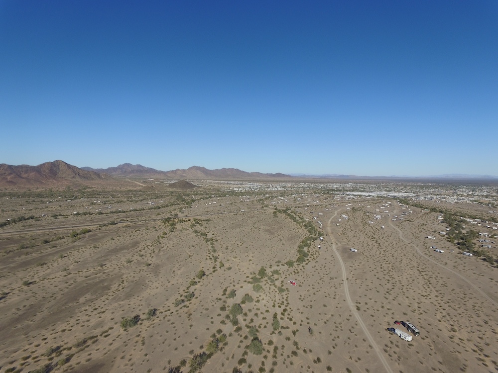 Aerial view, Quartzsite, AZ, 2017.01.29.