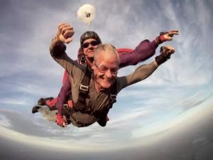 Governor Dennis Daugaard skydives