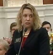 Senator Deb Peters said nothing funny. She just looked torqued.