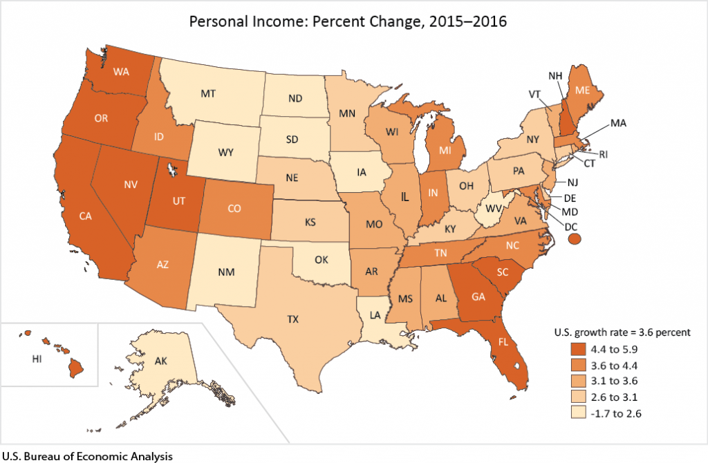 State personal income growth, BEA, 2017.03.28.