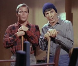 Kirk and Spock, "The City on the Edge of Forever," 1967