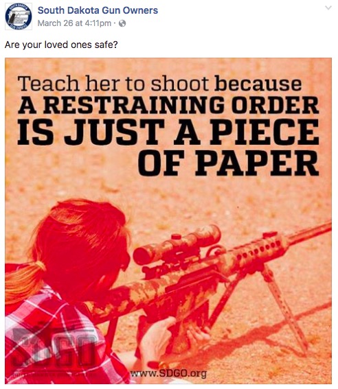 South Dakota Gun Owners, Facebook post, 2017.03.26