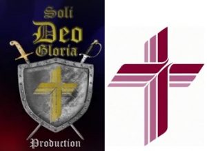 Soli Deo Gloria and LCMS logos, compared for journalistic purposes.