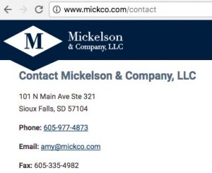 Mickco.com Contact page, screen cap 2017.12.13.