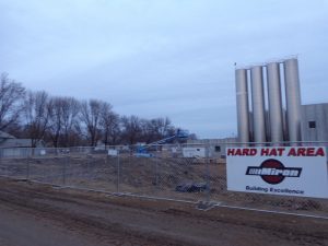 Construction on west side of Agropur cheese factory, Lake Norden, South Dakota, 2017.12.15.