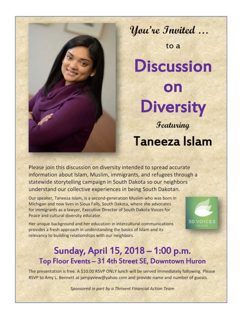 Diversity discussion, Huron, SD, 2018.04.15.
