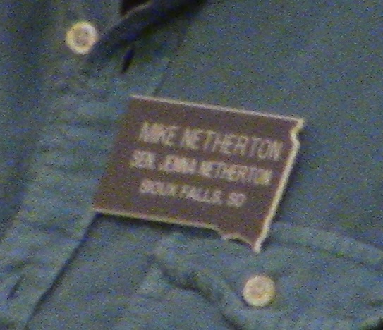 Aw, cute—Jenna even got Mike his own little legislator badge!