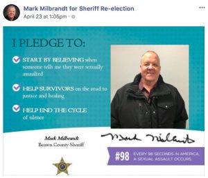 Sheriff Mark Milbrandt, campaign Facebook post, 2018.04.23.