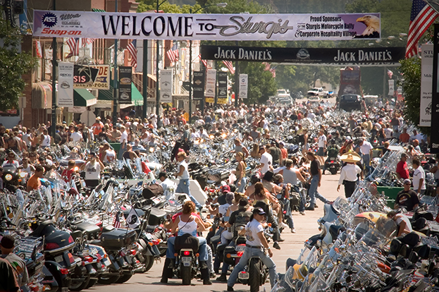 Motorcycles and white people, not there originally. Photo from Black Hills Travel Blog (also not there originally), 2013.07.16.