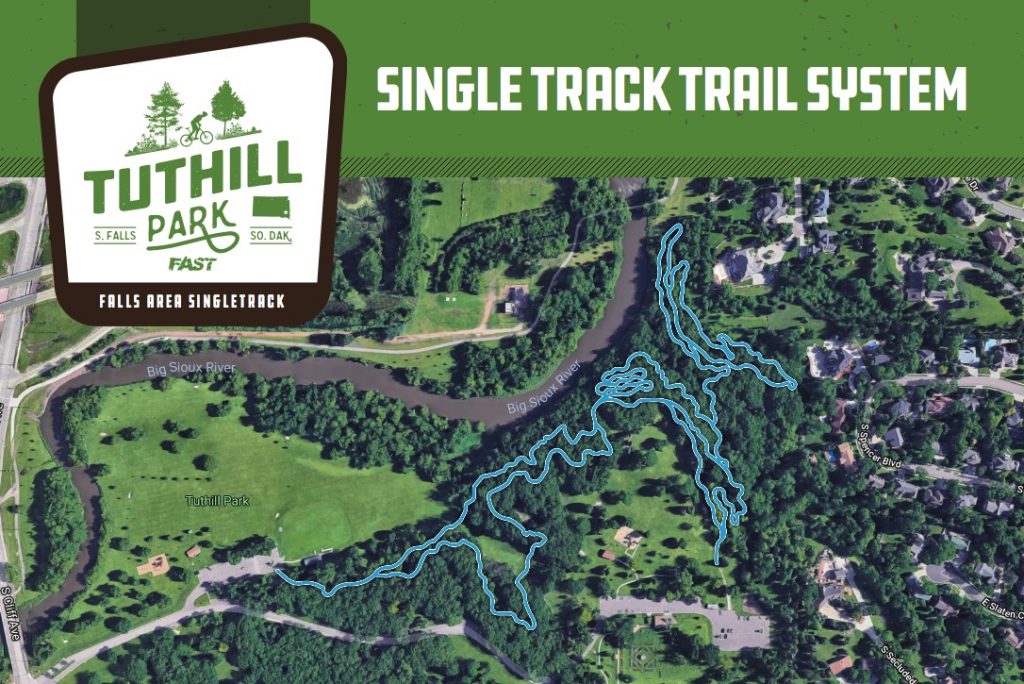 Falls Area Single Track dirt trail system, to be completed fall 2018.