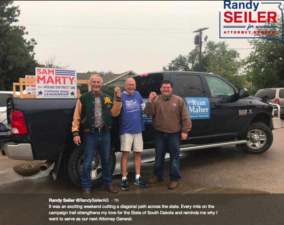 Rep. Sam Marty, Randy Seiler, and Sen. Ryan Maher, Tweet from Randy Seiler campaign, 2018.08.19.