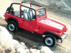 Red 1993 Jeep Wrangler