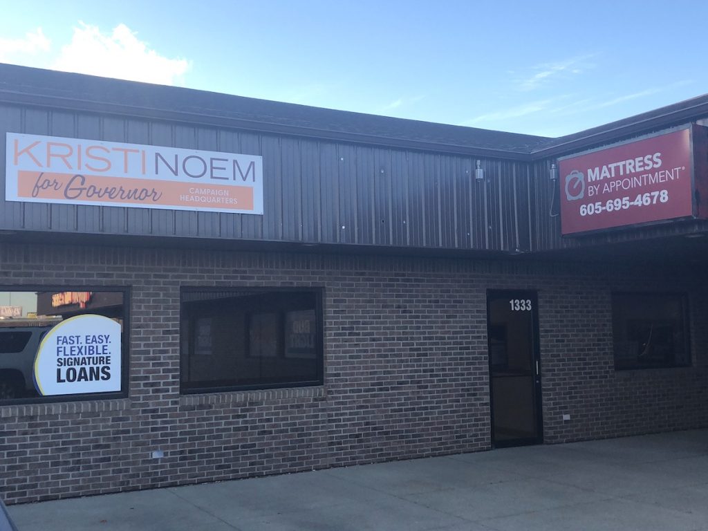 Kristi Noem campaign HQ, Watertown, SD. Photo submitted to DFP, 2018.09.28.