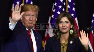 Kristi Noem: not independent at all. Photo from Bulgarian News Agency, 2018.09.07, Sioux Falls, South Dakota.