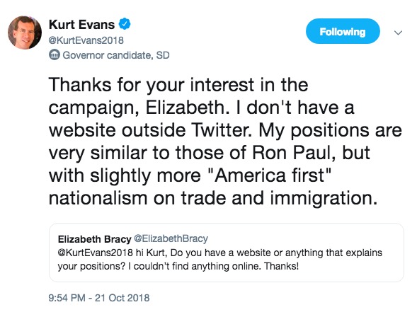Kurt Evans, Tweet, 2018.10.21.