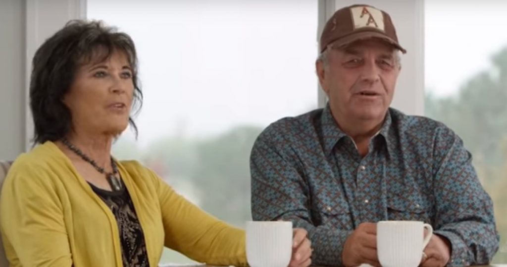 Linda and Ron "Interrupting Gorilla!" Paulson, from Noem for Governor ad, October 2018.