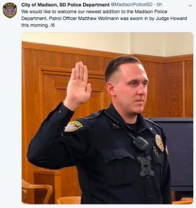 Officer Mathew Wollmann, Madison PD, posted to MPD Twitter, 2018.11.07.