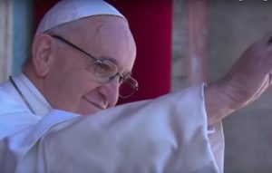 Pope Francis, wishing everyone—everyone—peace and brotherhood on Christmas Day. Screen cap from Vatican News Youtube video, 2018.12.25.