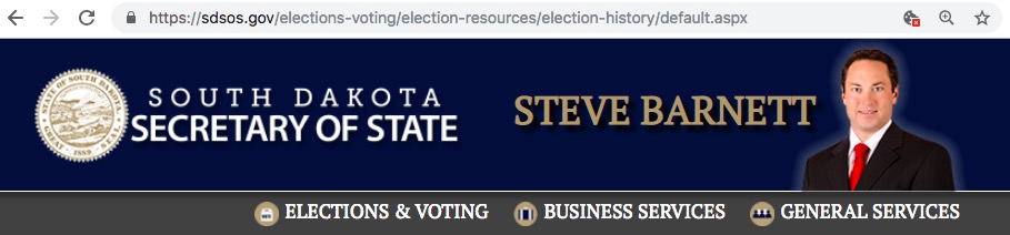 Projecting an aura of customer service... South Dakota Secretary of State, new website banner, screen cap 2019.01.06.