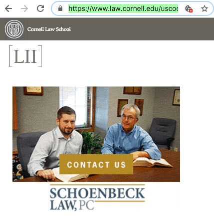 This legal advice brought to you by Lee Schoenbeck, attorney at law. Call now for your quote!