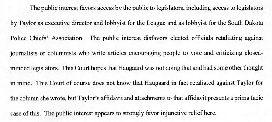 Judge Roberto Lange, order, Taylor v. Haugaard, 2019.01.25.