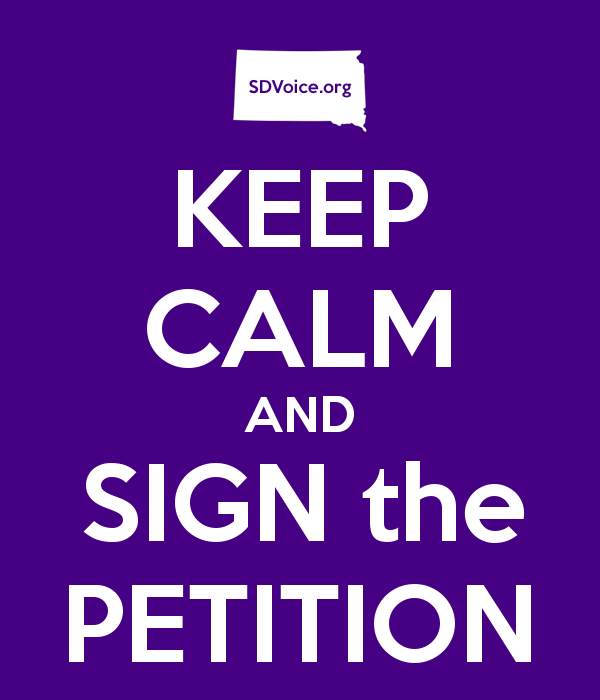 Keep Calm and Sign the Petition SD