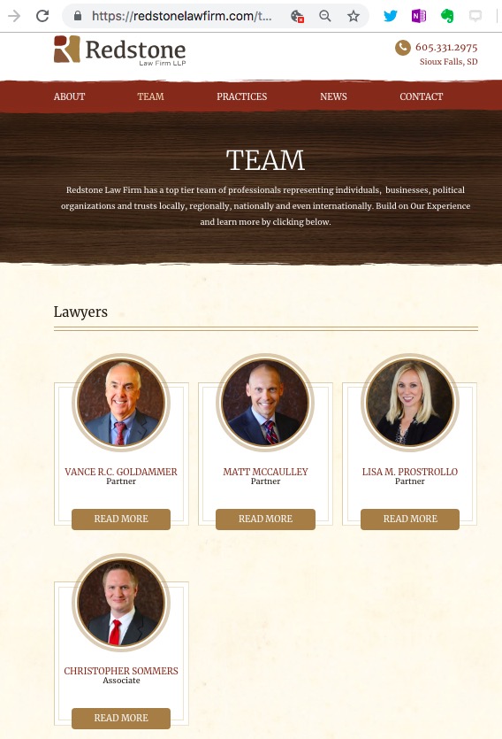 Redstone Law Firm, online attorneys listing, screen cap 2019.02.07
