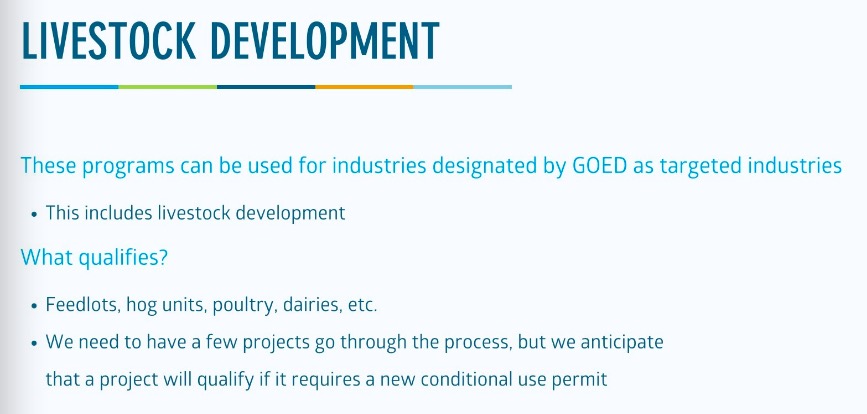 GOED, Livestock Development Projects, 2019.05.15, Slide #13.