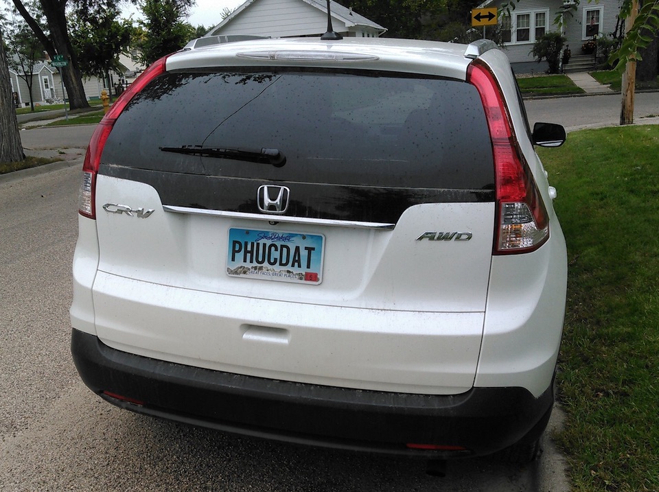South Dakota license plate, seen in Aberdeen 2019.09.28